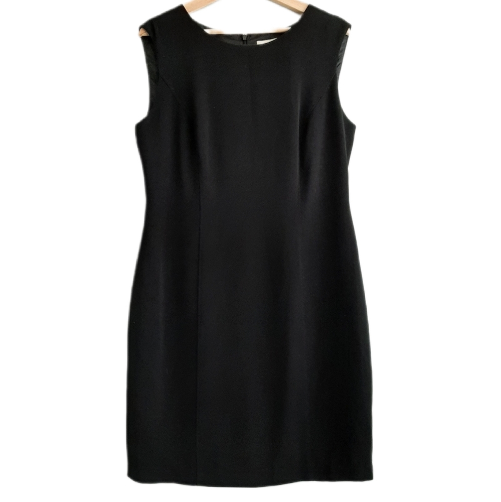 🍒 Planet Classic Sheath Dress Sleeveless Mini Solid Black Sz 10 *Damaged*